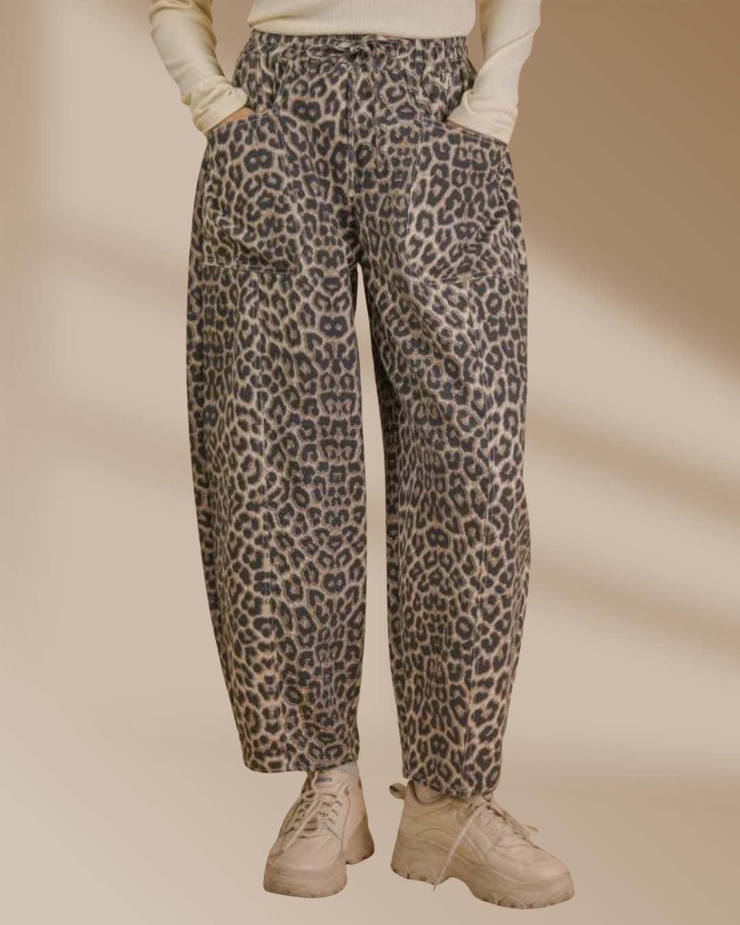 Leopard Barrel Pants