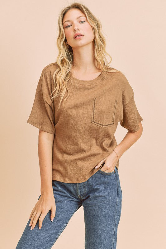 Just Relax Tee- Brown
