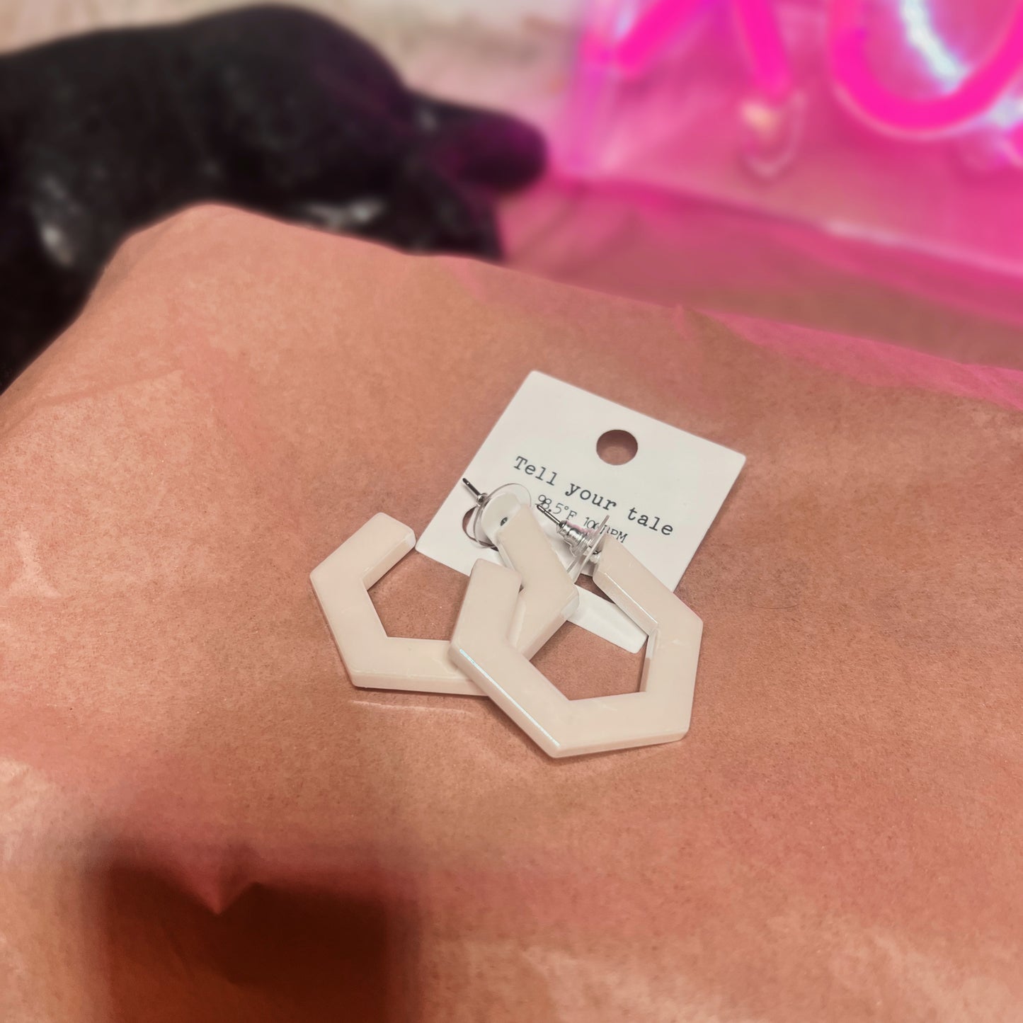 Octagon Acrylic Earrings