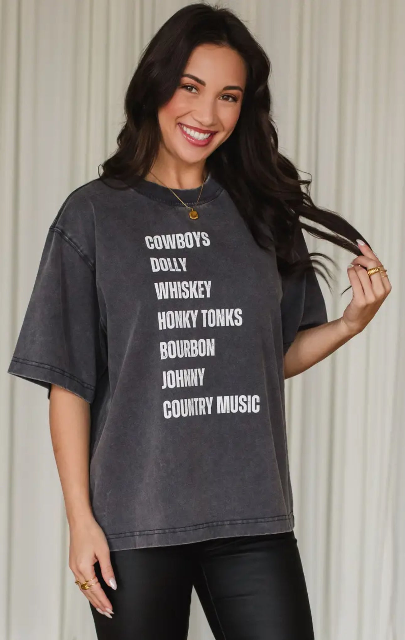 Western List Oversized Tee