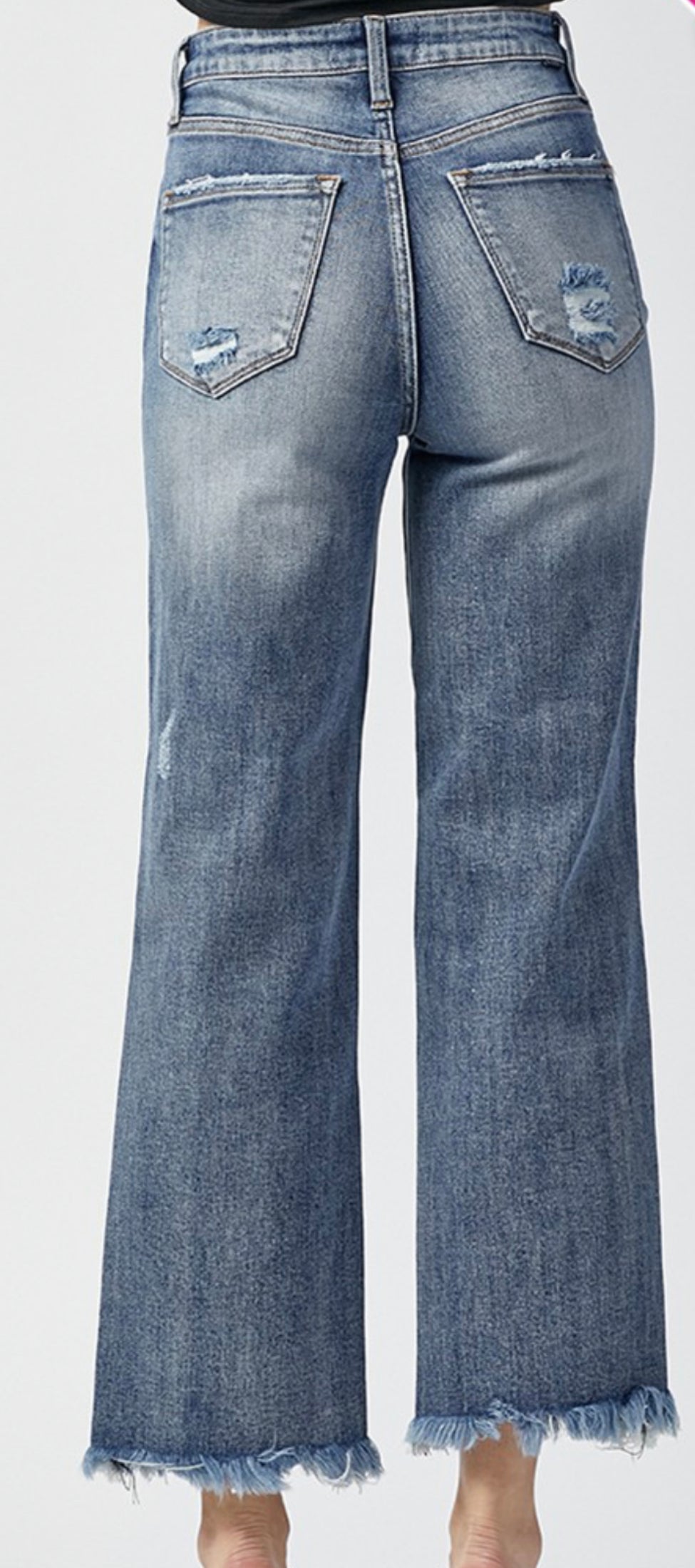 High Rise Risen Straight Jeans