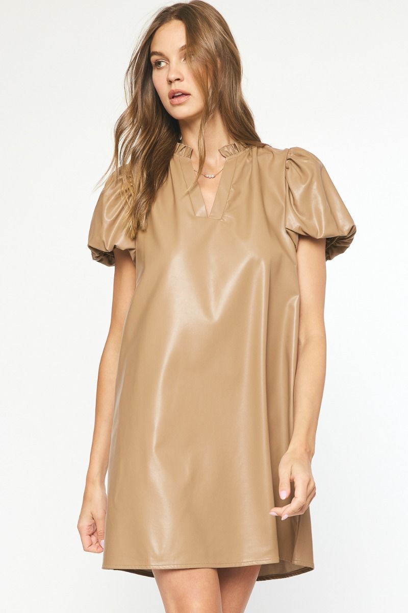 Cam Faux Leather Dress