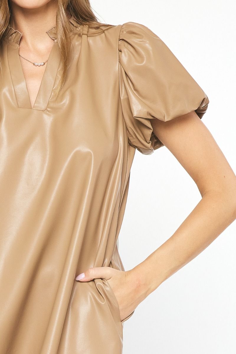 Cam Faux Leather Dress