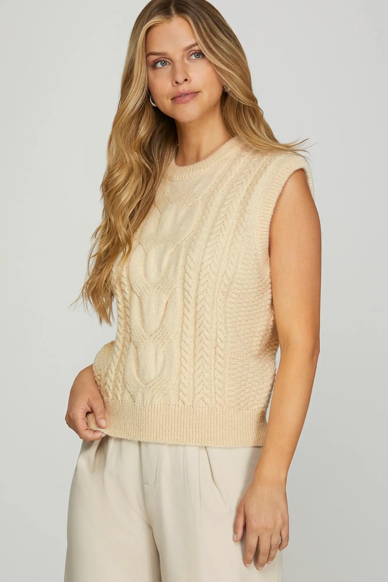 Cream Sweatervest