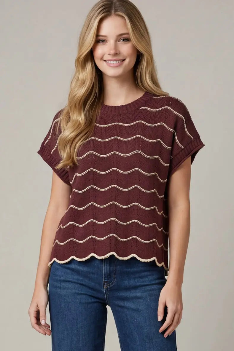 Berry Blush Knit Top