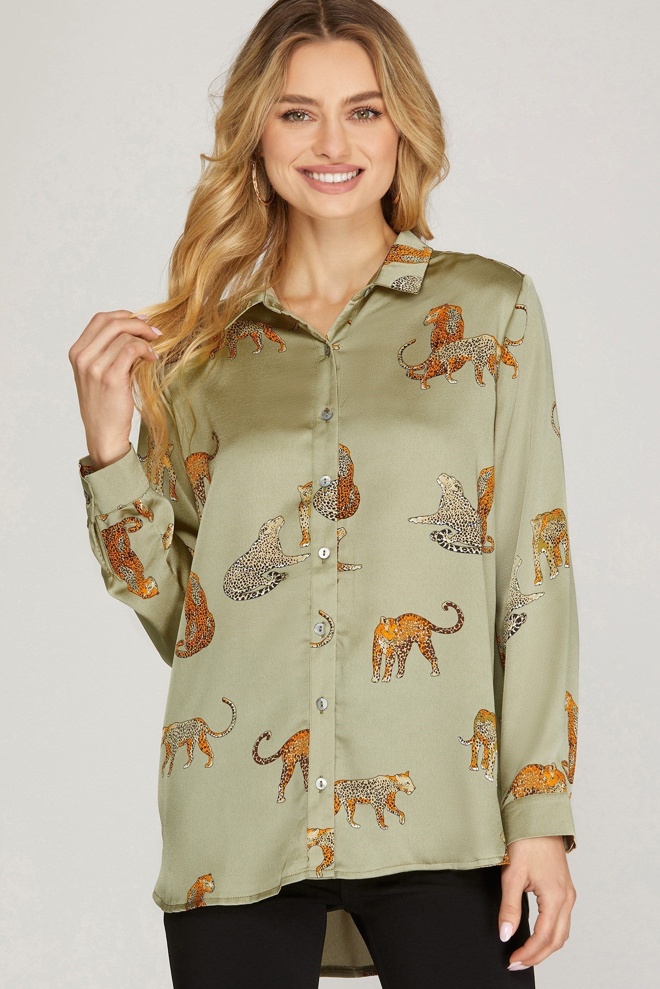 Olive Jaguar Top