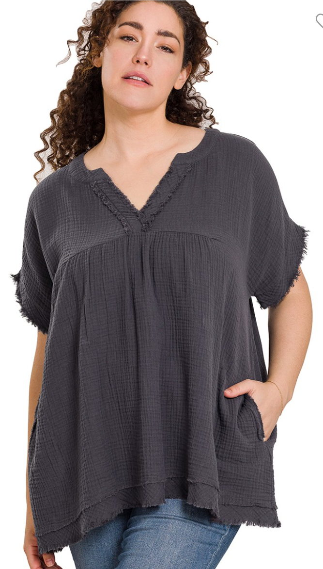 Ash Gauze Shirt- PLUS