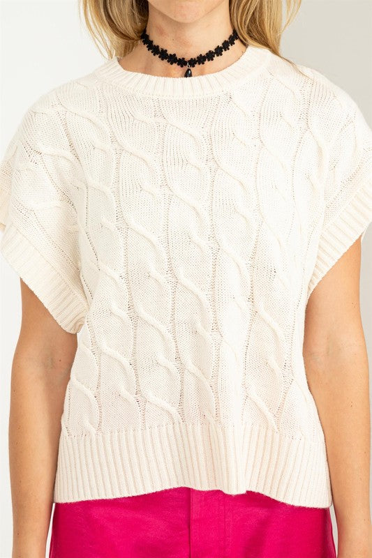 Cream Cable Sweater