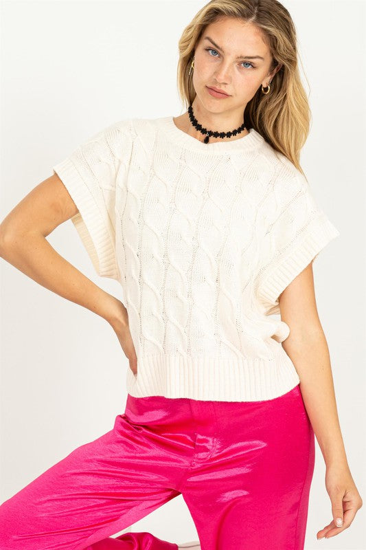 Cream Cable Sweater