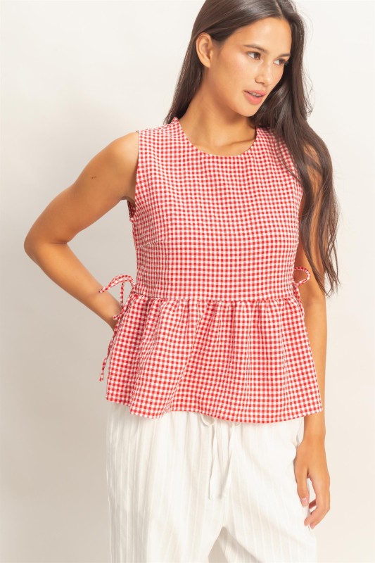 Red Gingham Top