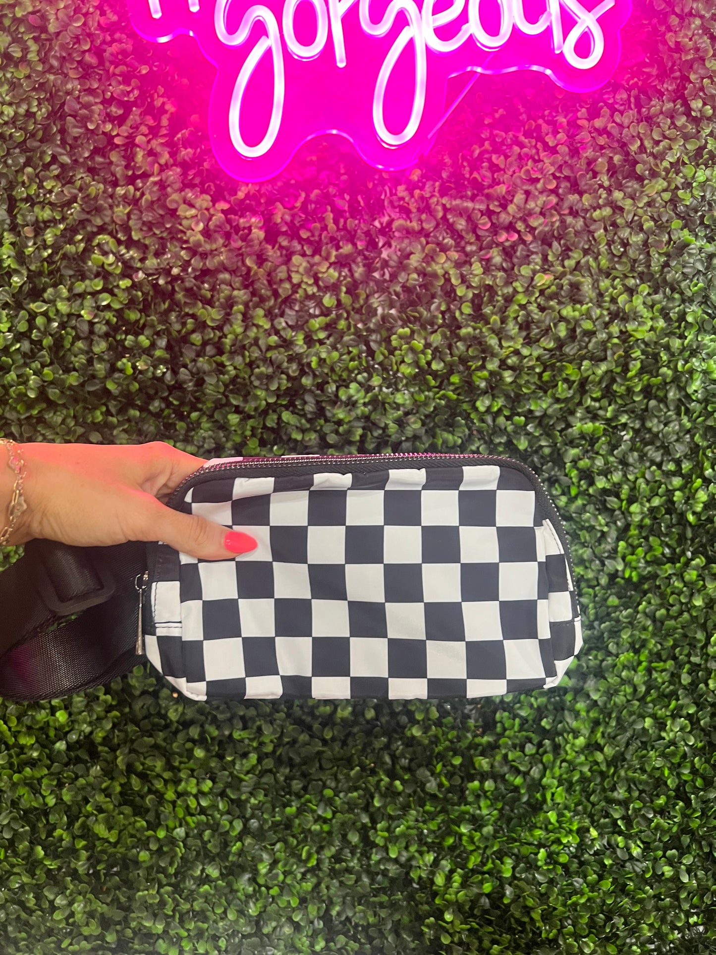 Checkered Fanny Pack