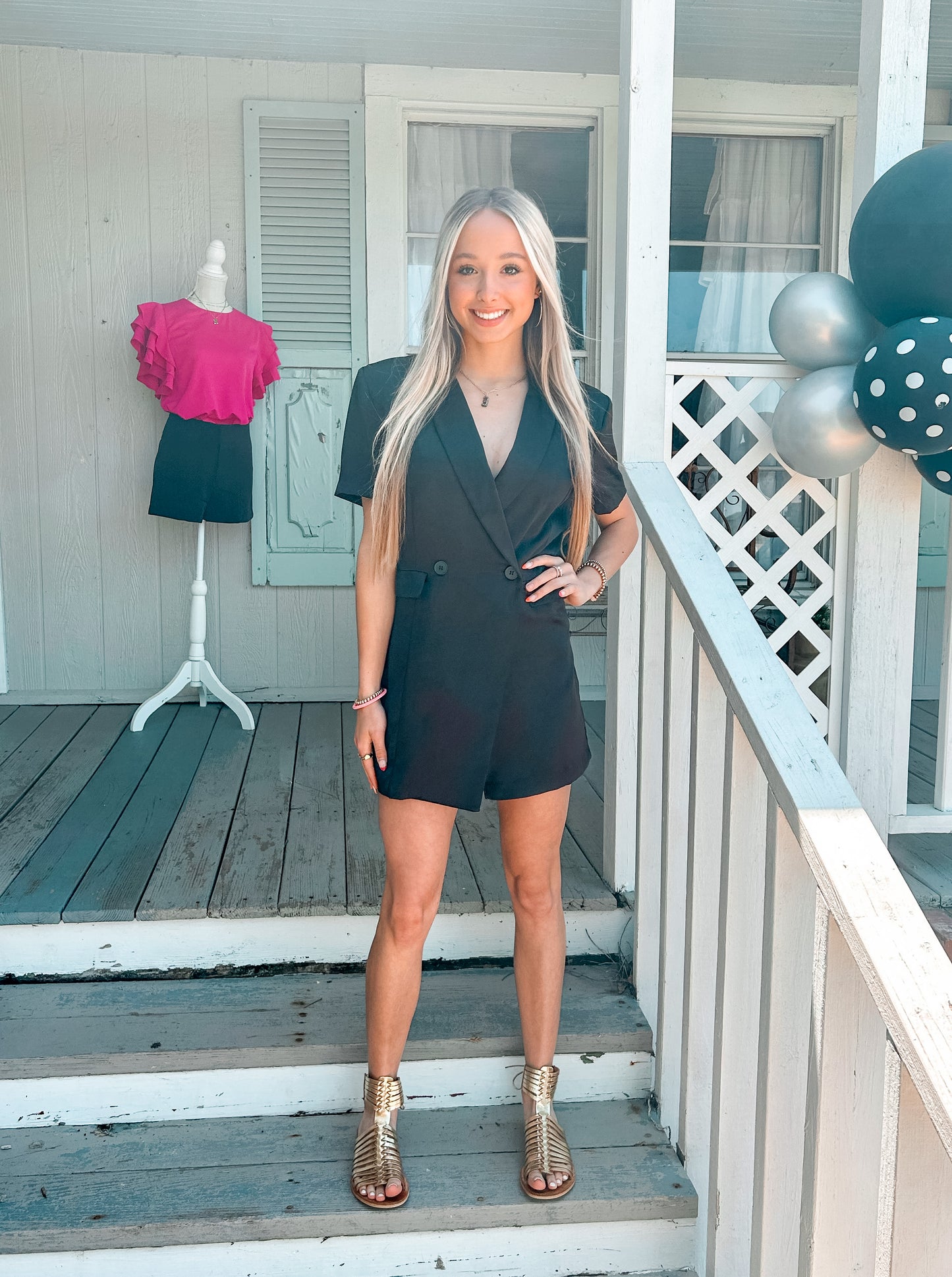 Black Blazer Romper