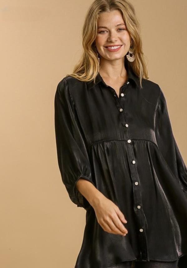 Black Shiny Shirt