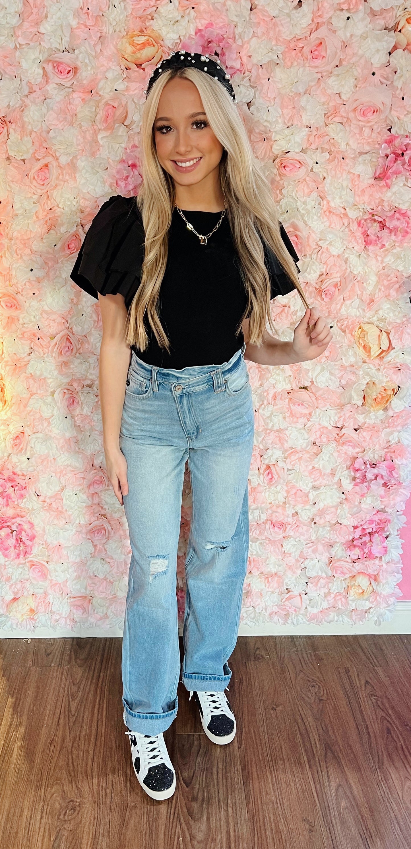 Butterfly Black Body Suit