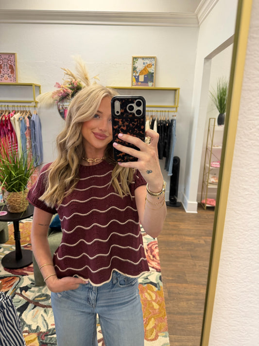 Berry Blush Knit Top