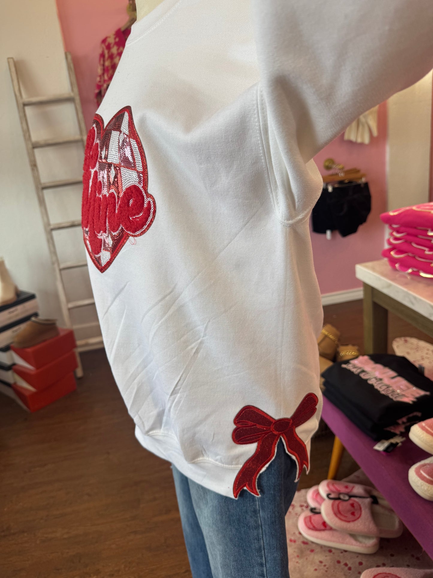 Be Mine Side Slit Sweatshirt