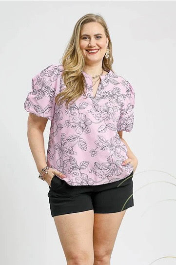 Embroidered Floral Blouse