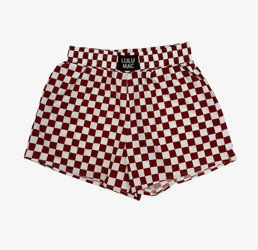 Lulu Mac Maroon Boxer Shorts