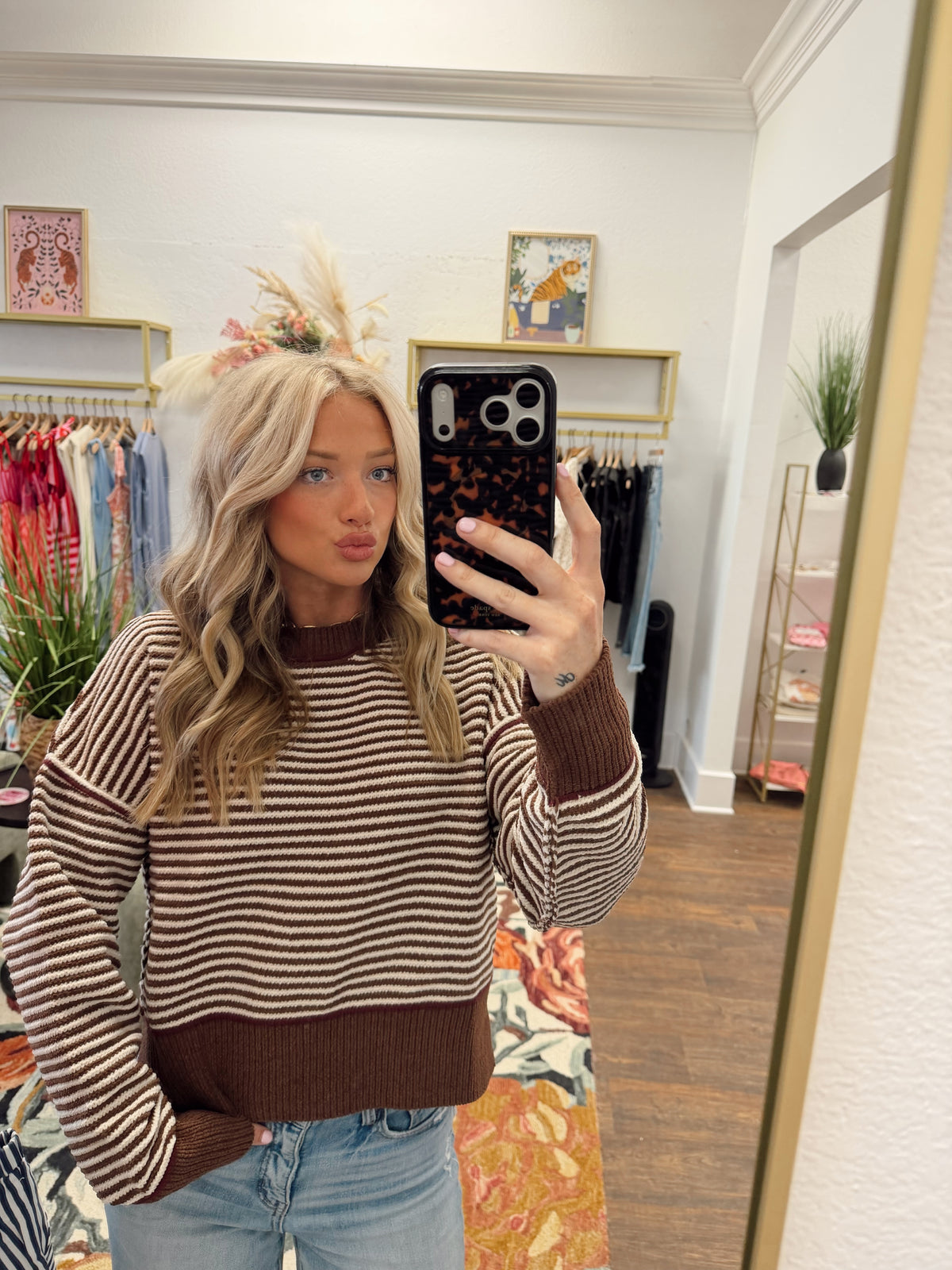 Chocolate Striped Sweater
