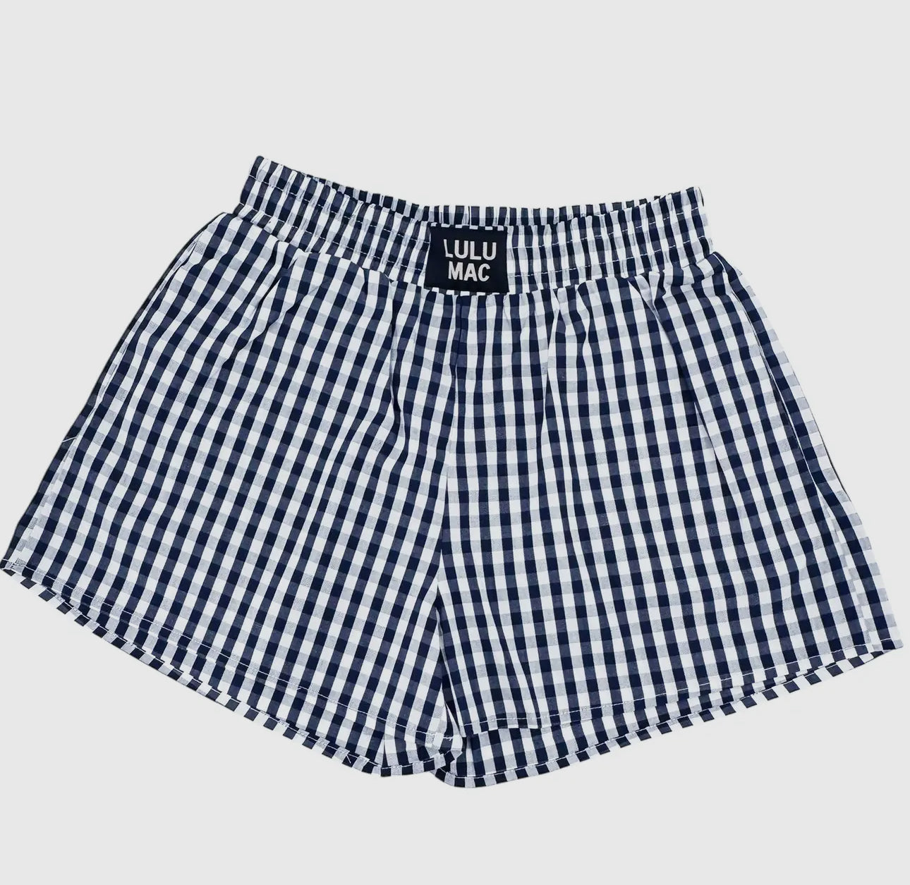 Navy Gingham Boxer Shorts