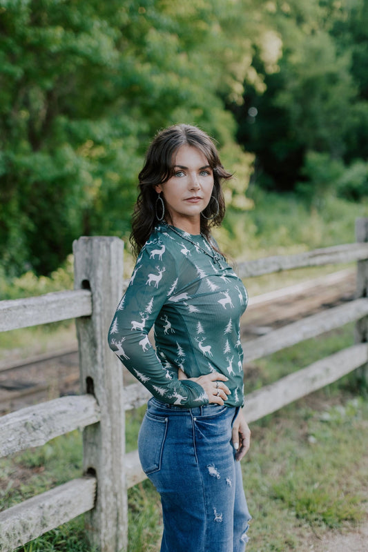Oh My Deer Mesh Top