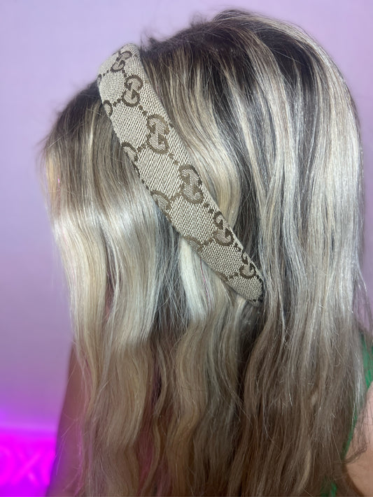 Brown Patterned Headband