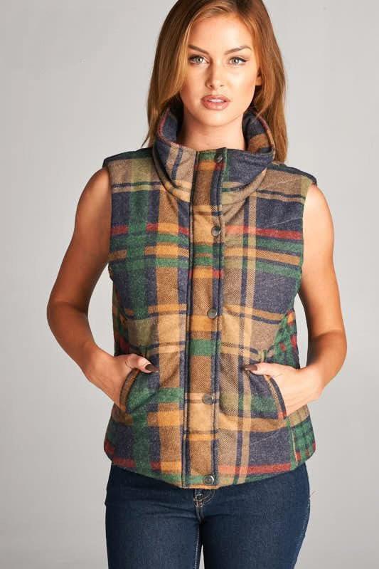 Plaid Vest