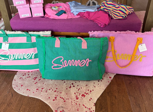Summer Canvas Tote Bag