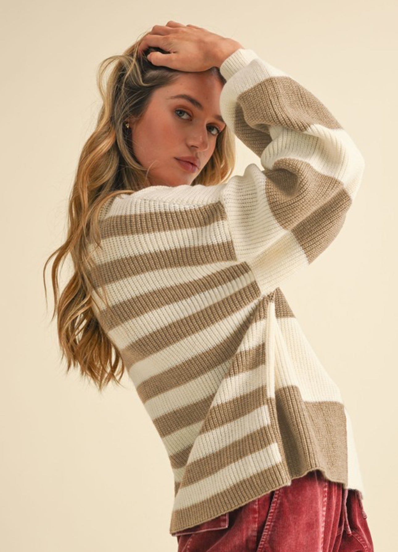 Cookie Crumb Checkered Sweater