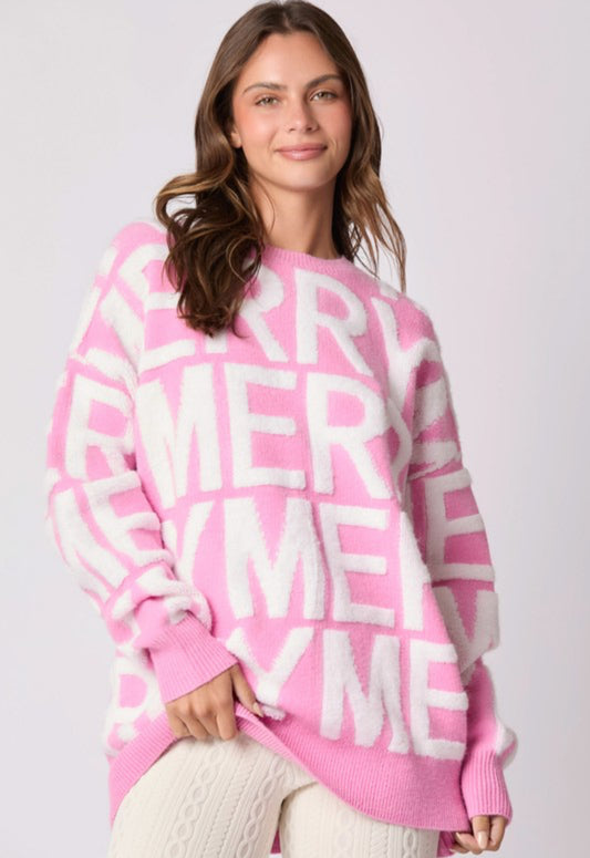 Bubblegum Merry Sweater