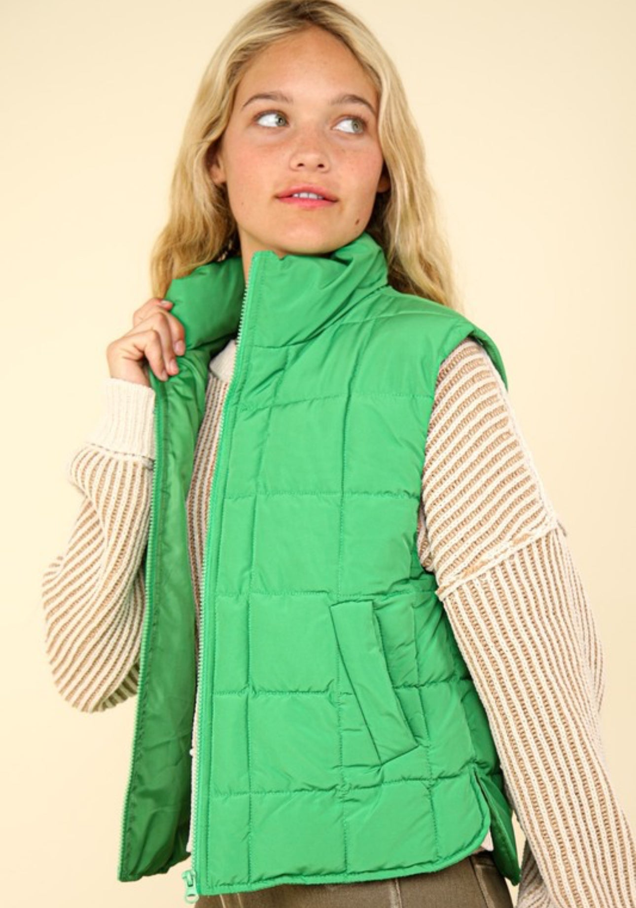 Green Puffer Vest