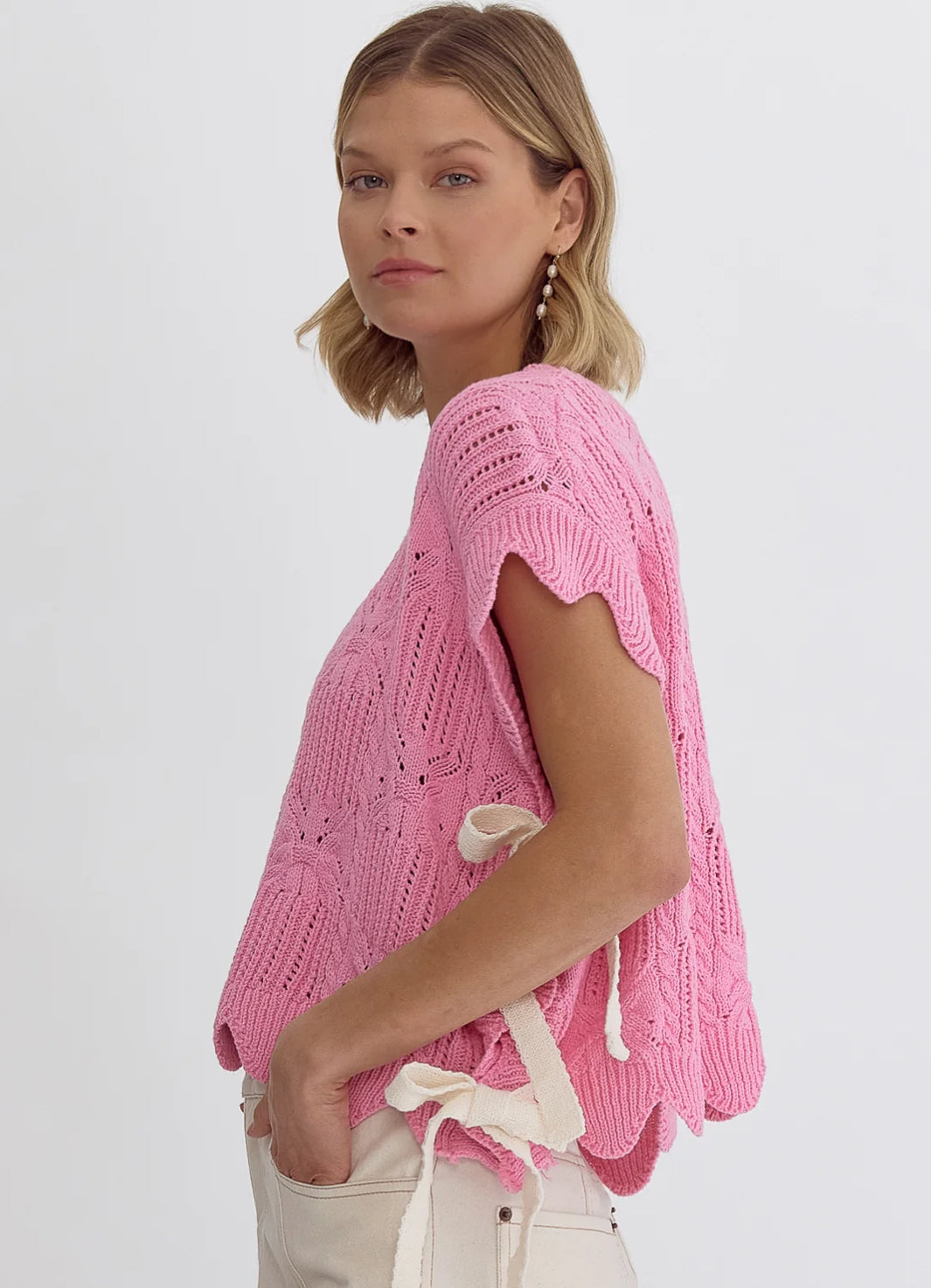 Crochet Bow Sweater