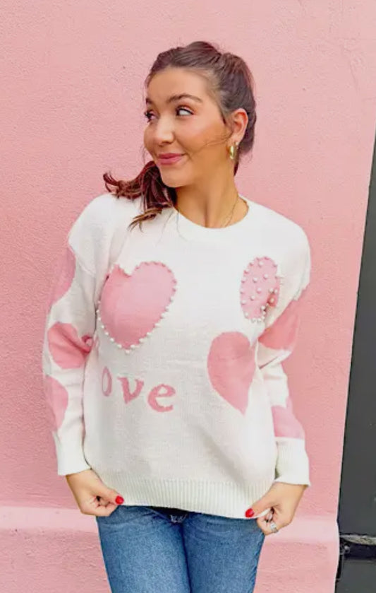 Beaded Love Sweater