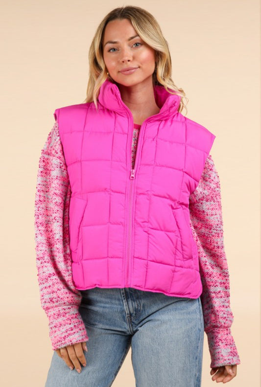 Pink Puffer Vest