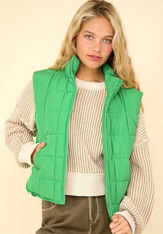 Green Puffer Vest