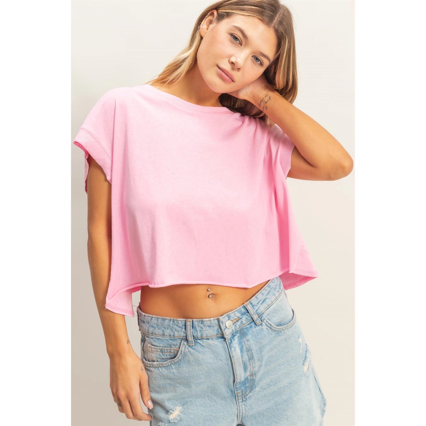 Hot Pink Casual Top