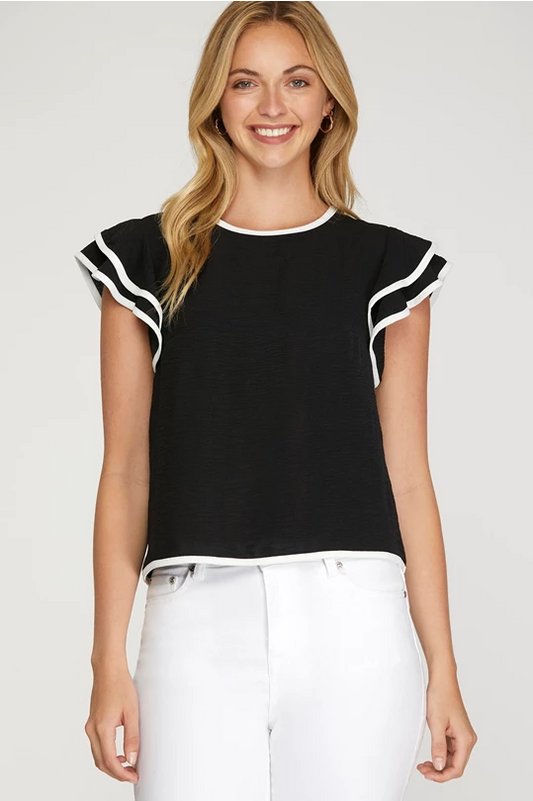 Black & White Blouse