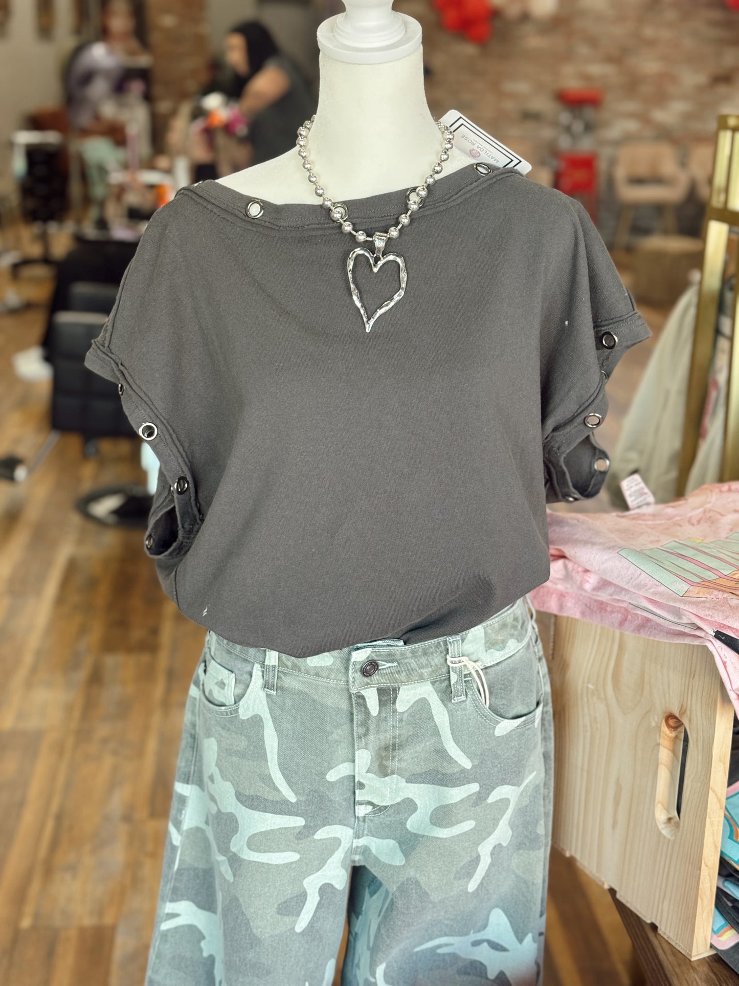 Off The Shoulder Studded Top