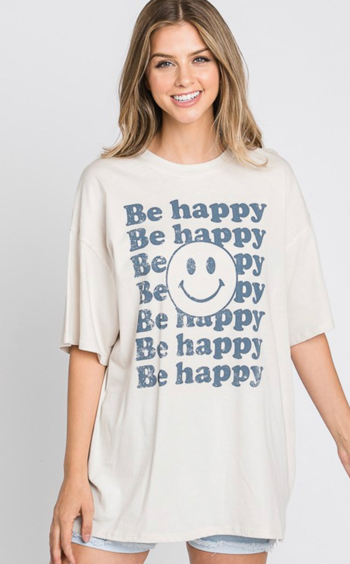 Be happy Smiley Tee