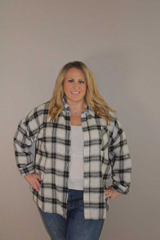 Black and Ivory Flannel