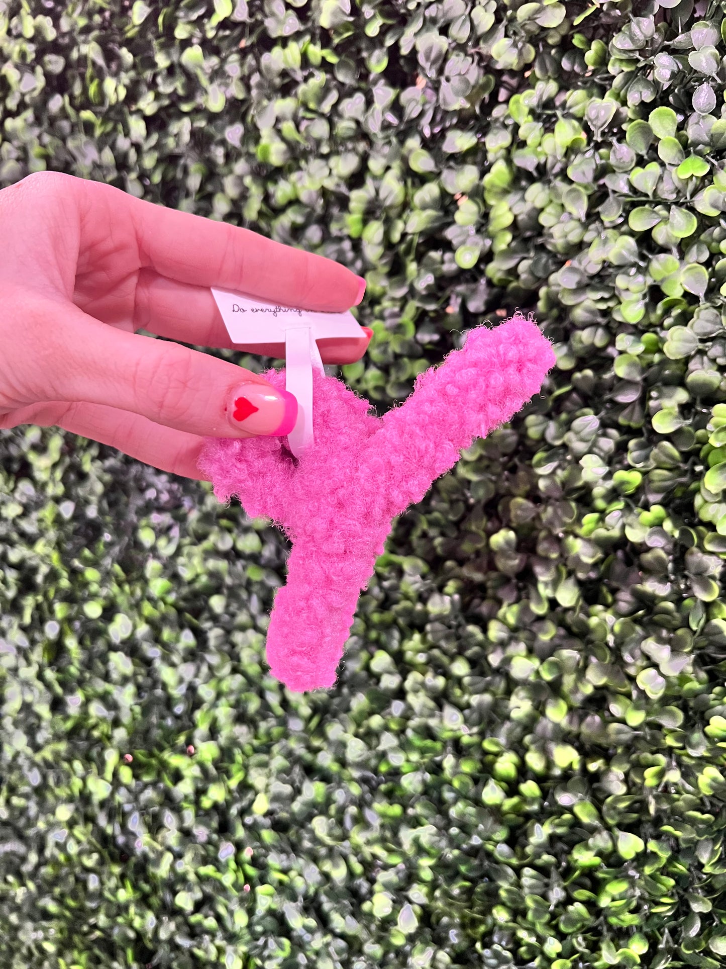 Pink Fuzzy Claw Clip