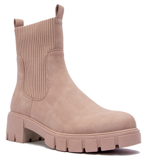 Taupe Suede Booties
